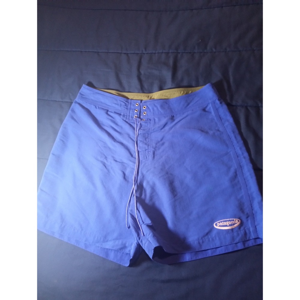 Patagonia Stretch Wavefarer Volley Shorts Blue Unlined 5.5 Inseam Men's 35